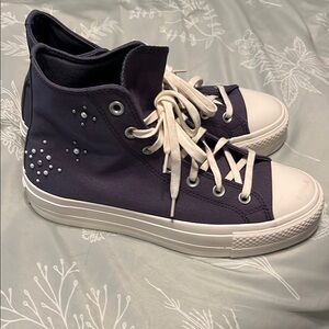 Converse High Top Platform Shoes Worn Once!